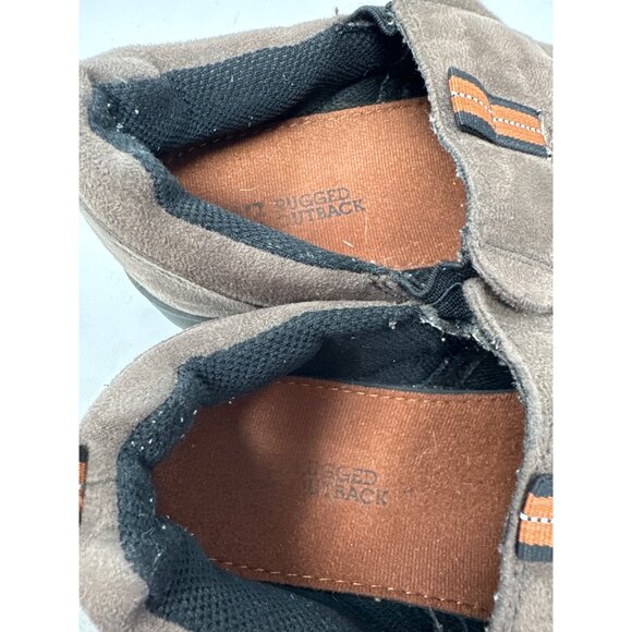 Rugged Outback Brown Slip-On With Elastic Gussets Suede Shoes Size 7 - Picture 7 of 12